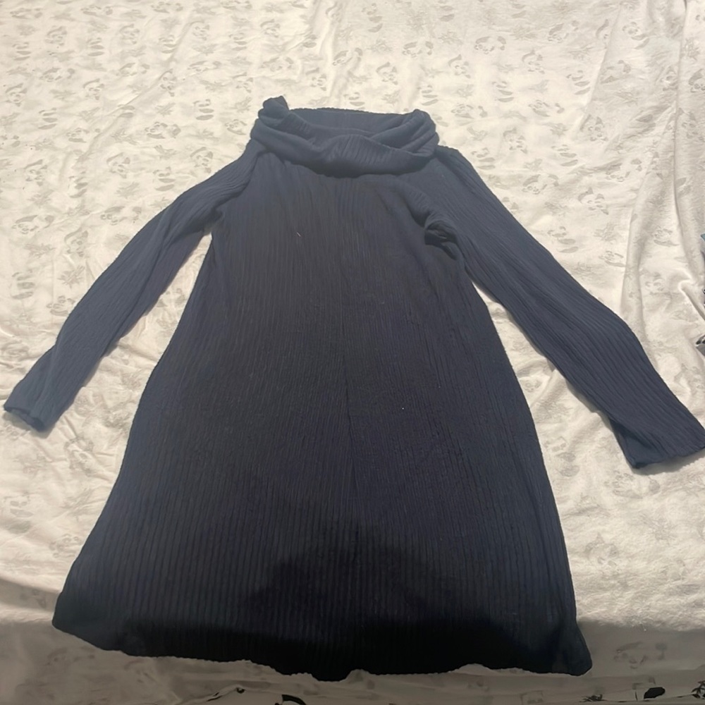Turtle neck sweater dress